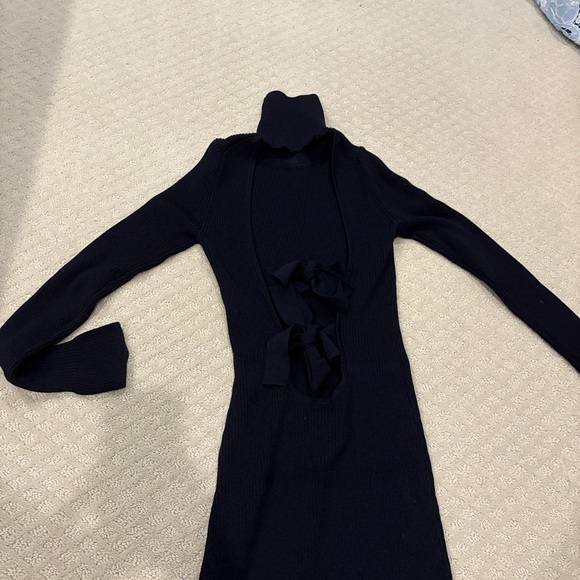 Ganni Elegant Black Backless Dress knit - Picture 9 of 12